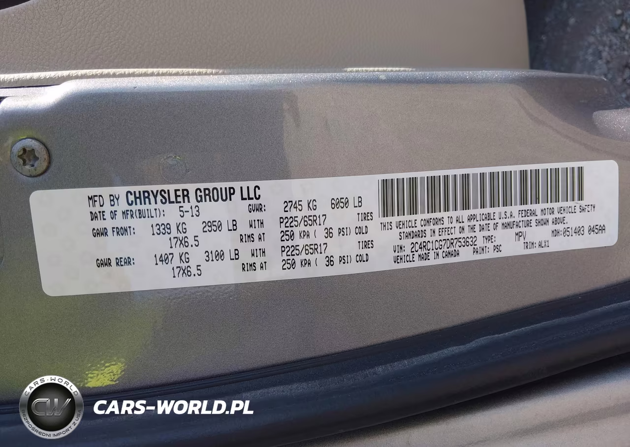 2013 Chrysler Town & Country Touring-L VIN:2C4RC1CG7DR753632 - 9