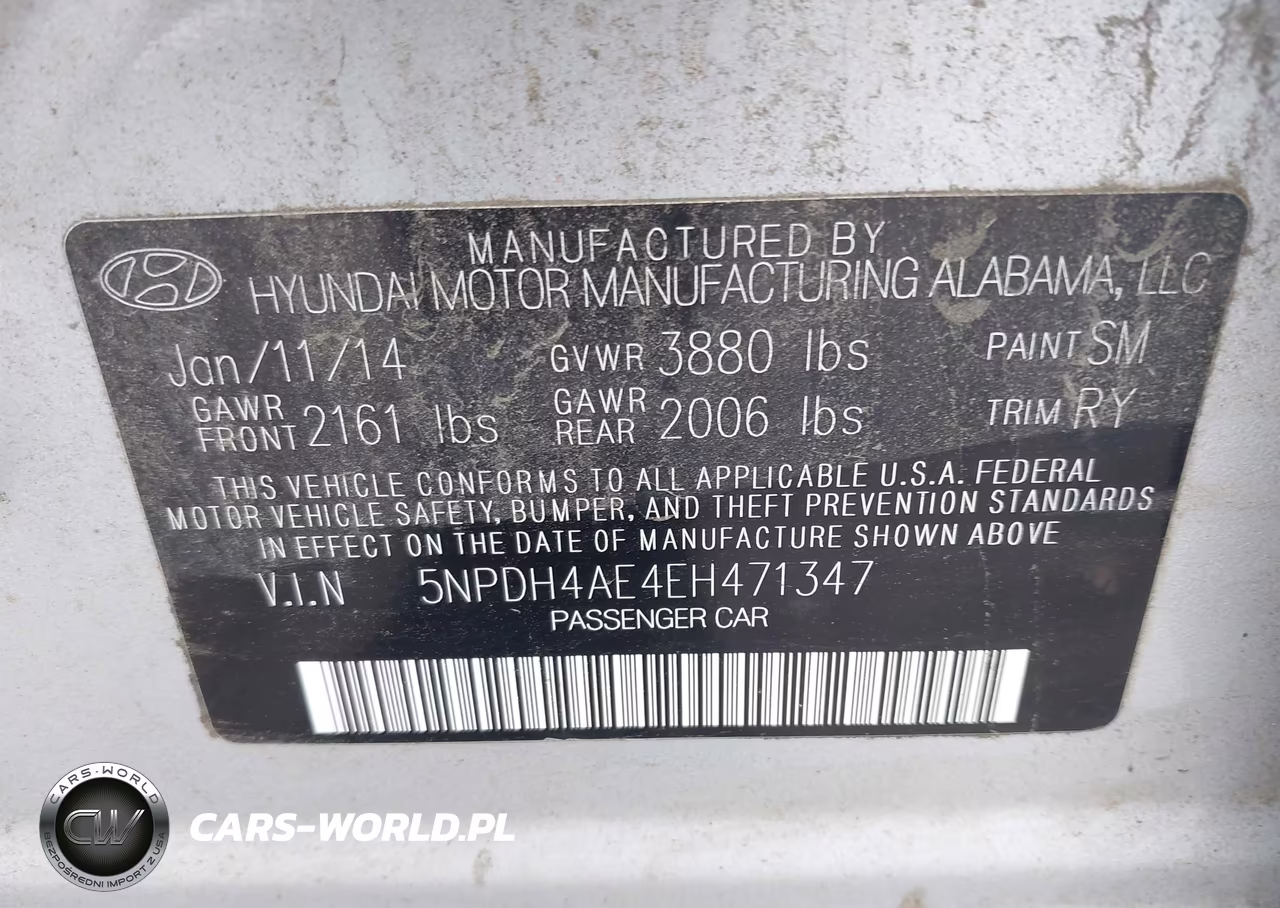 2014 Hyundai Elantra Limited VIN:5NPDH4AE4EH471347 - 9