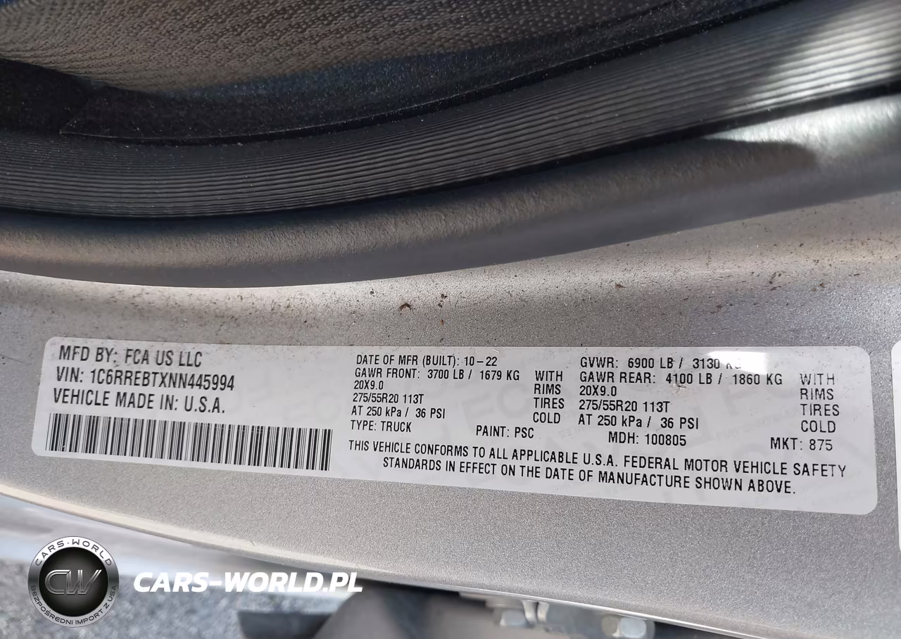 2022 Ram 1500 Lone Star 4X2 6'4 Box VIN:1C6RREBTXNN445994 - 9