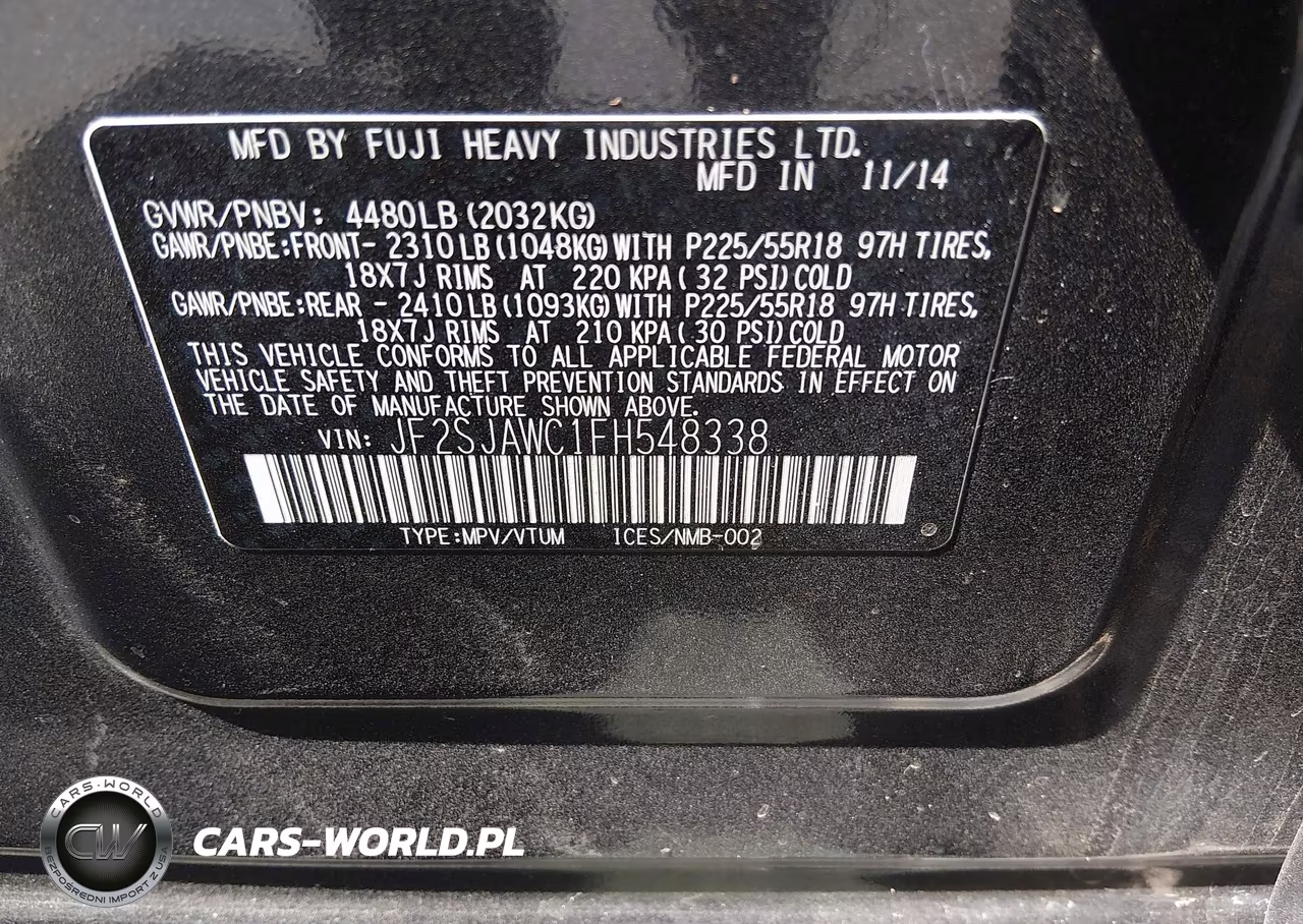 2015 Subaru Forester 2.5I Touring VIN:JF2SJAWC1FH548338 - 9
