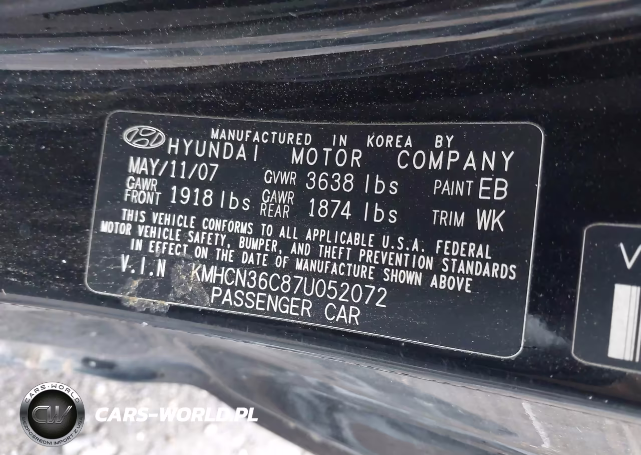 2007 Hyundai Accent Se VIN:KMHCN36C87U052072 - 9
