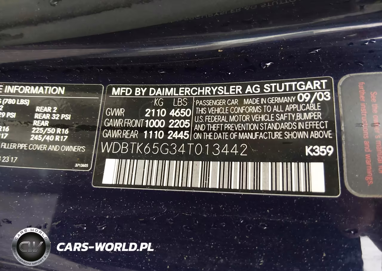 2004 Mercedes-Benz Clk 320 VIN:WDBTK65G34T013442 - 9