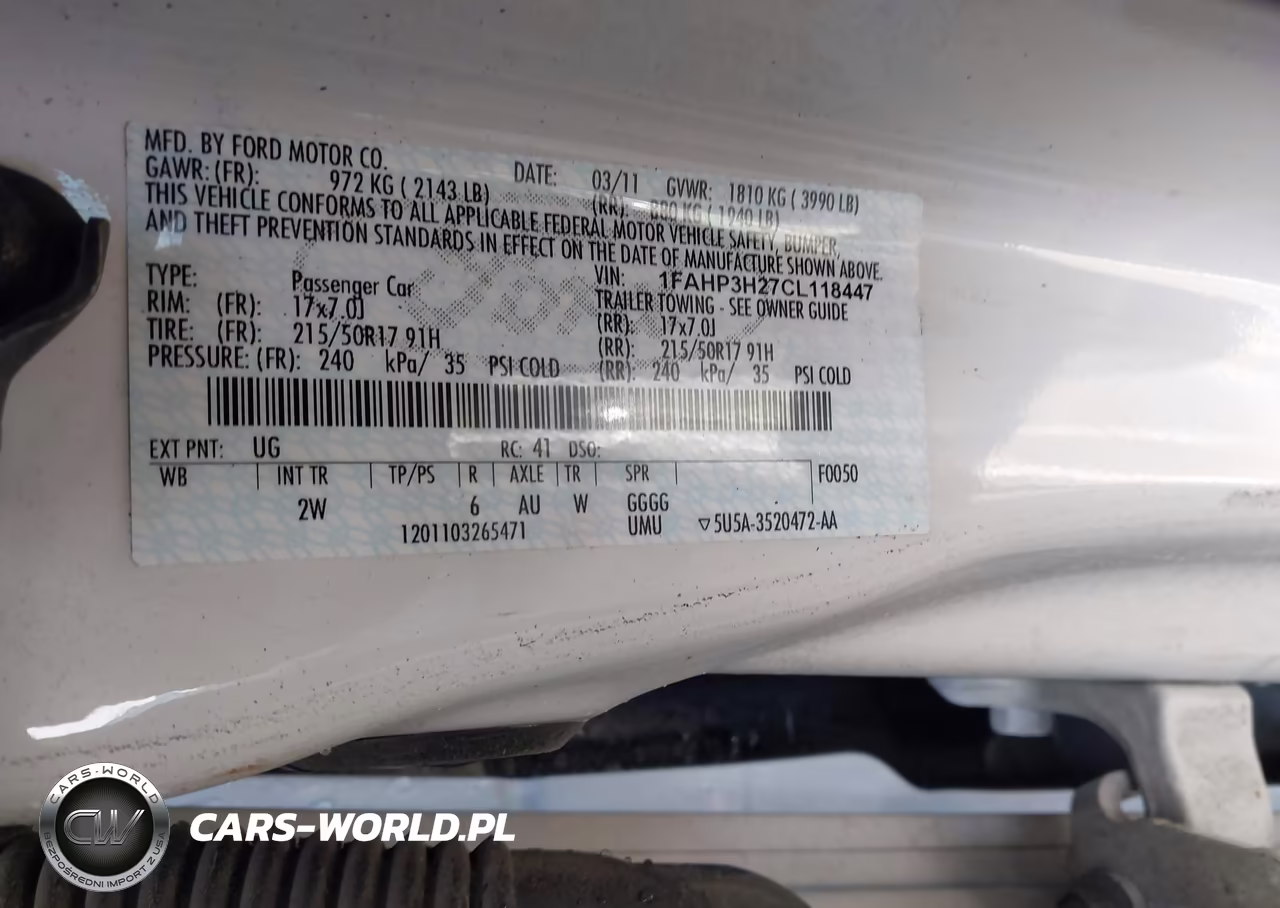 2012 Ford Focus Sel VIN:1FAHP3H27CL118447 - 9