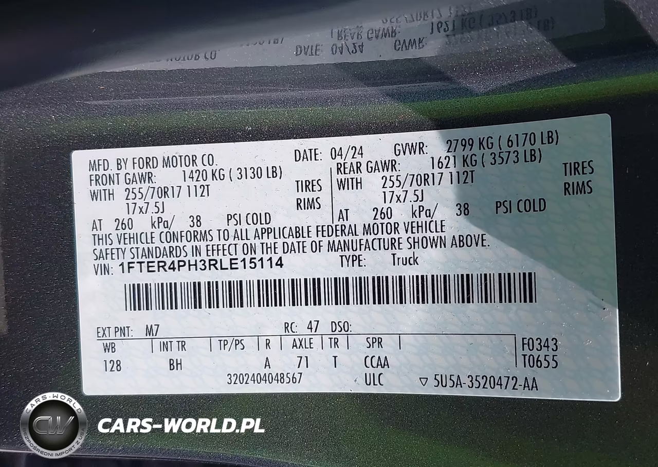 2024 Ford Ranger Xl VIN:1FTER4PH3RLE15114 - 9
