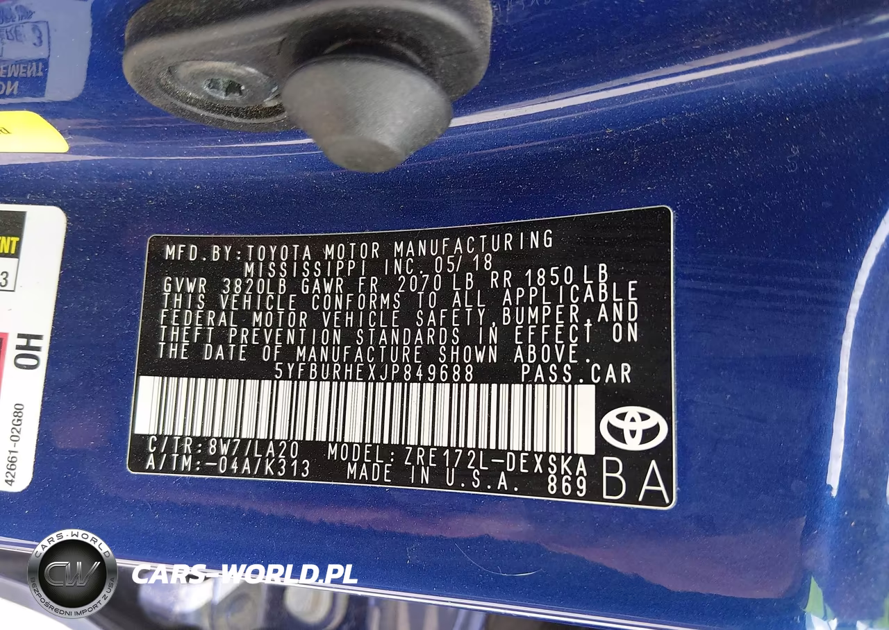 2018 Toyota Corolla Xse VIN:5YFBURHEXJP849688 - 9