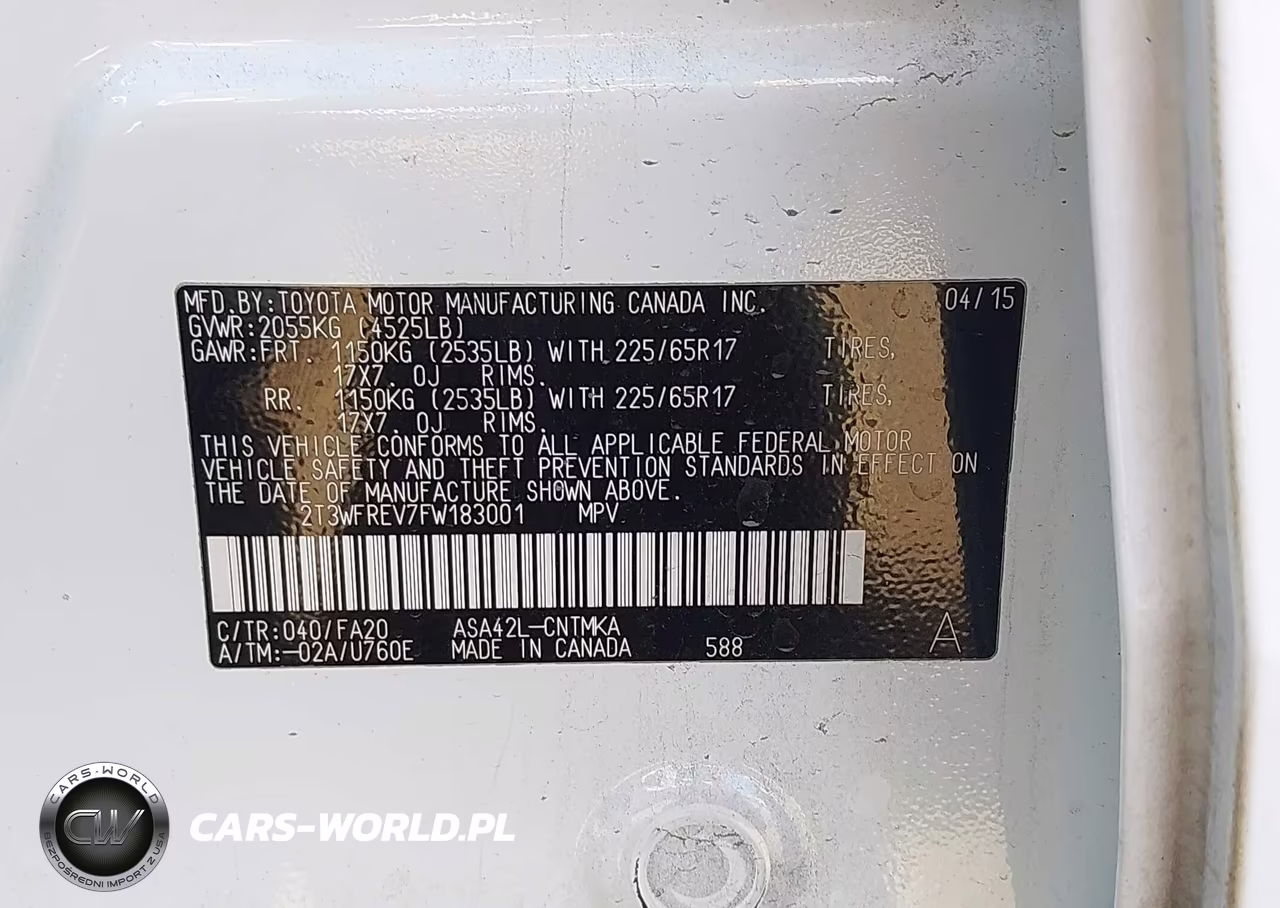 2015 Toyota Rav4 Xle VIN:2T3WFREV7FW183001 - 9