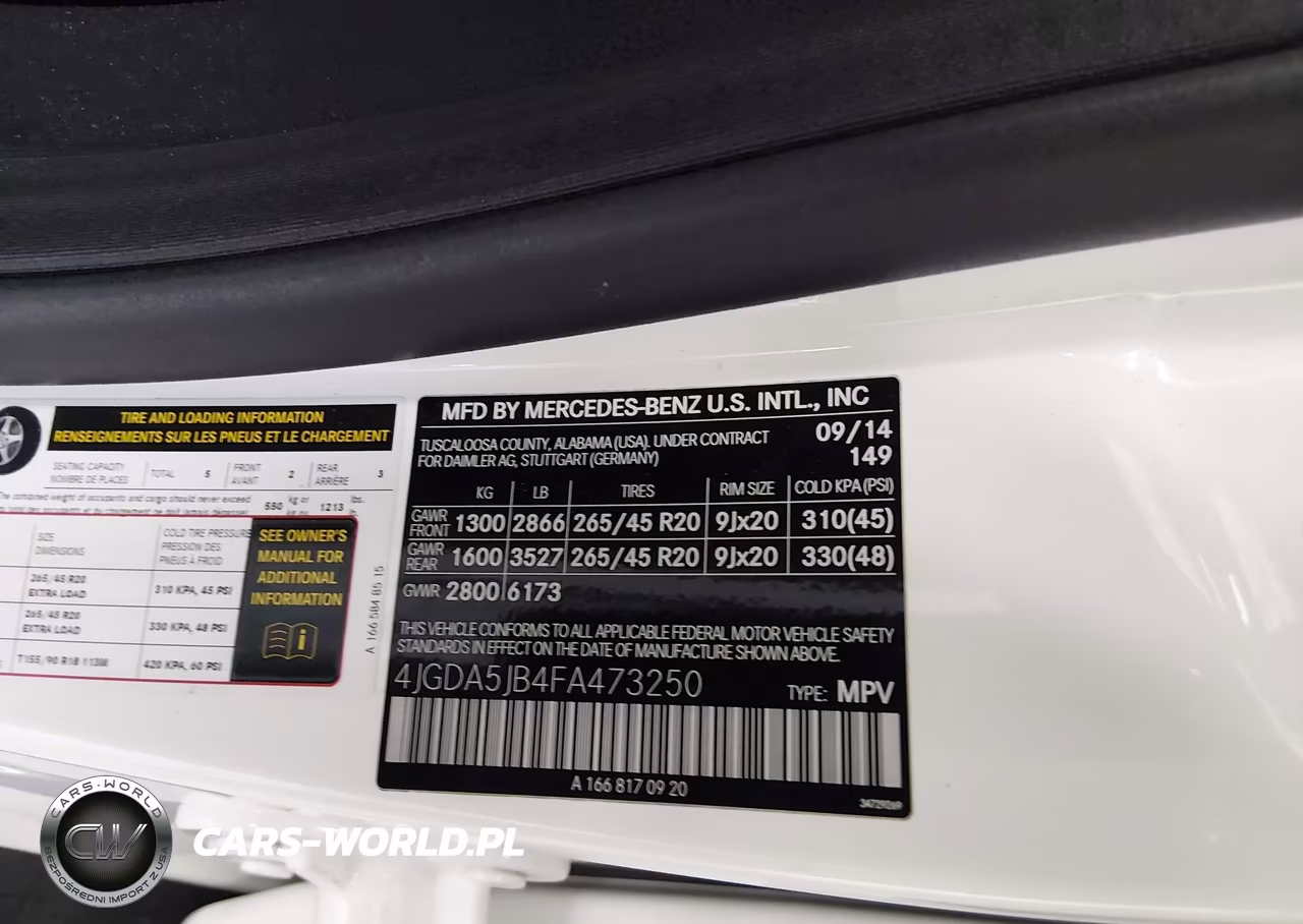 2015 Mercedes-Benz Ml 350 VIN:4JGDA5JB4FA473250 - 9