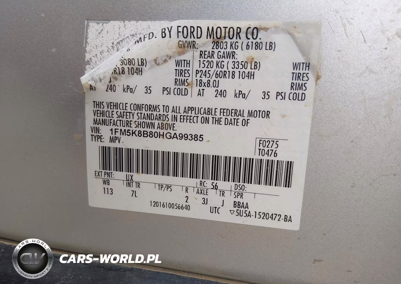 2017 Ford Explorer VIN:1FM5K8B80HGA99385 - 9
