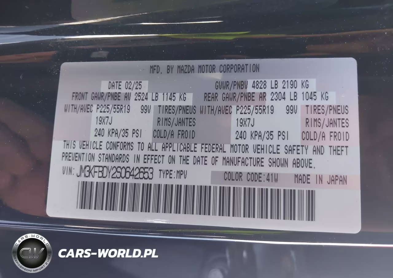 2025 Mazda Cx-5 2.5 Turbo Premium VIN:JM3KFBDY2S0642653 - 9