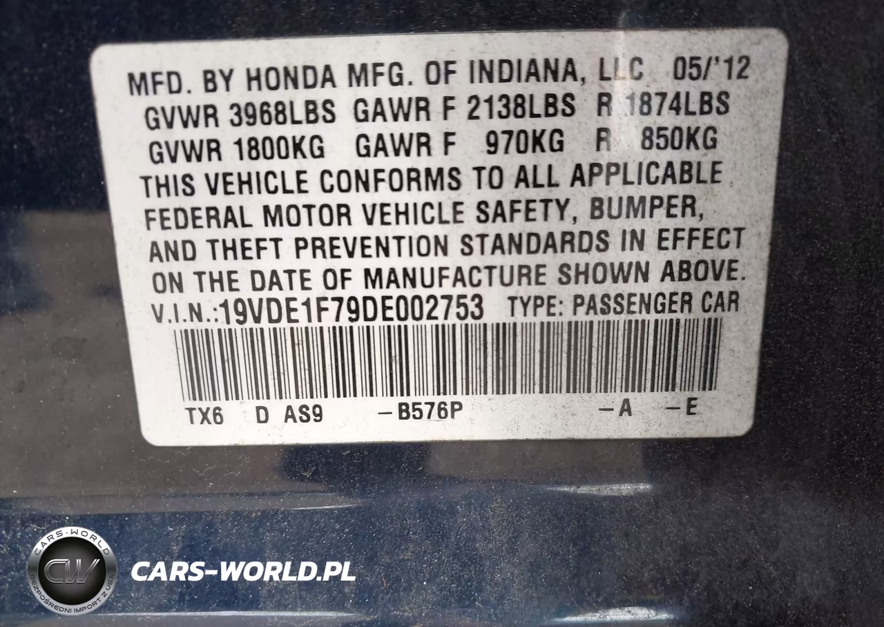 2013 Acura Ilx 2.0L VIN:19VDE1F79DE002753 - 9