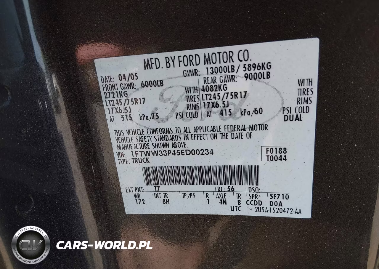 2005 Ford F-350 Lariat-Xl-Xlt VIN:1FTWW33P45ED00234 - 8