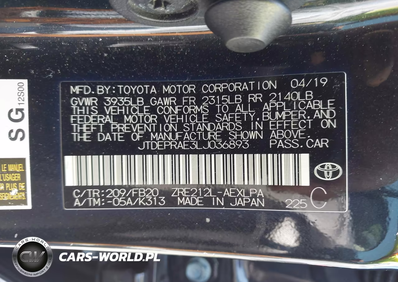 2020 Toyota Corolla Le VIN:JTDEPRAE3LJ036893 - 9