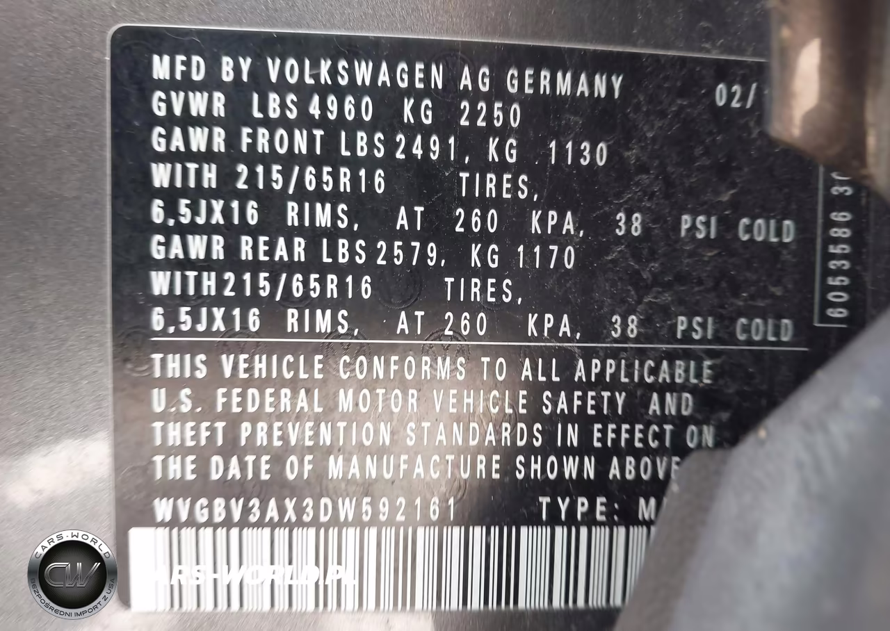 2013 Volkswagen Tiguan S VIN:WVGBV3AX3DW592161 - 9
