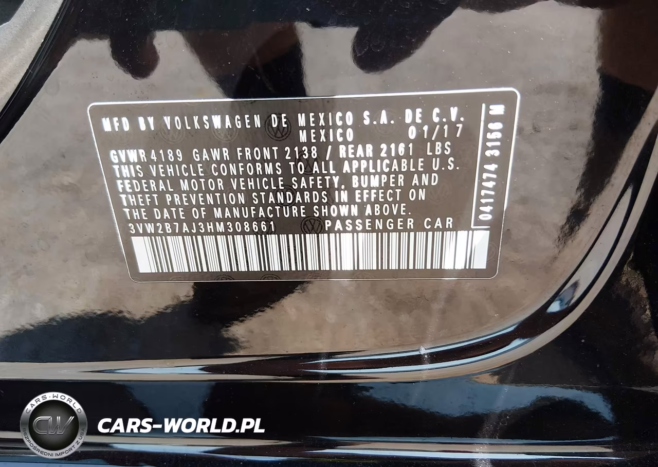 2017 Volkswagen Jetta 1.4T S VIN:3VW2B7AJ3HM308661 - 9