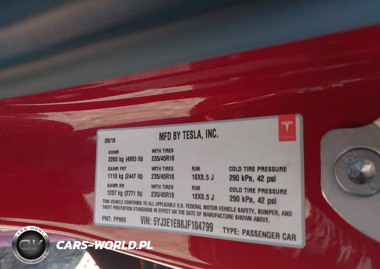 2018 Tesla Model 3 Long Range-Performance VIN:5YJ3E1EB8JF104799 - 9