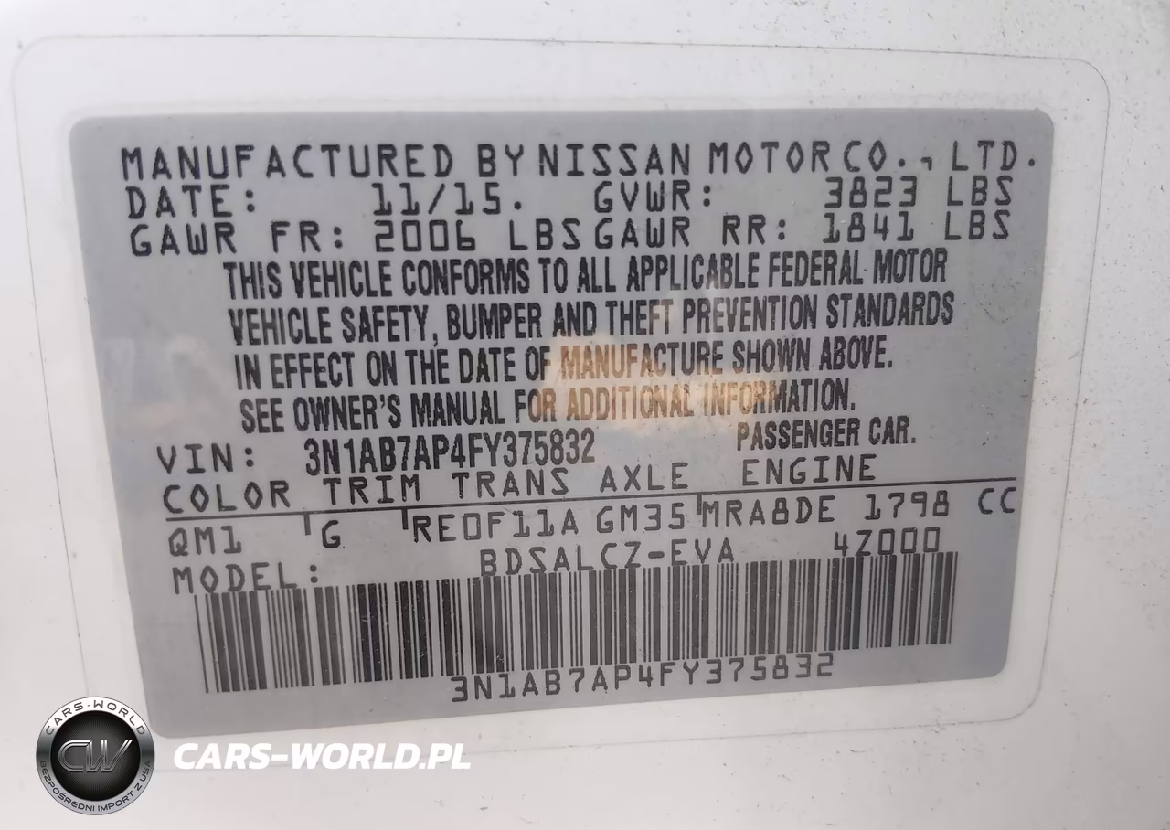 2015 Nissan Sentra S VIN:3N1AB7AP4FY375832 - 9