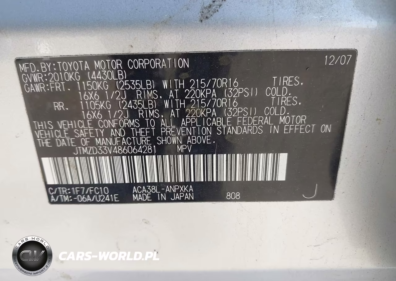 2008 Toyota Rav4 VIN:JTMZD33V486064281 - 9