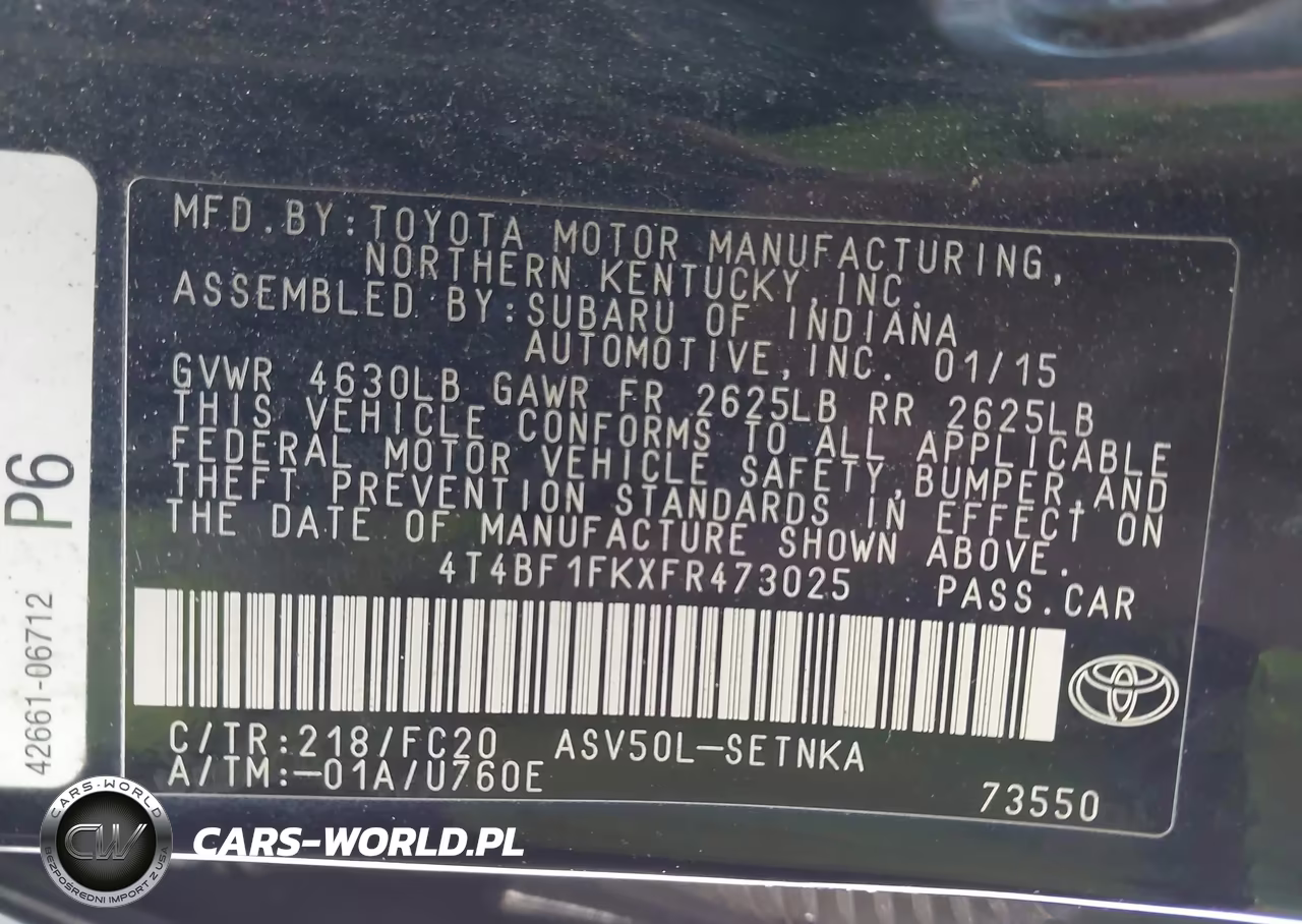 2015 Toyota Camry Le VIN:4T4BF1FKXFR473025 - 9