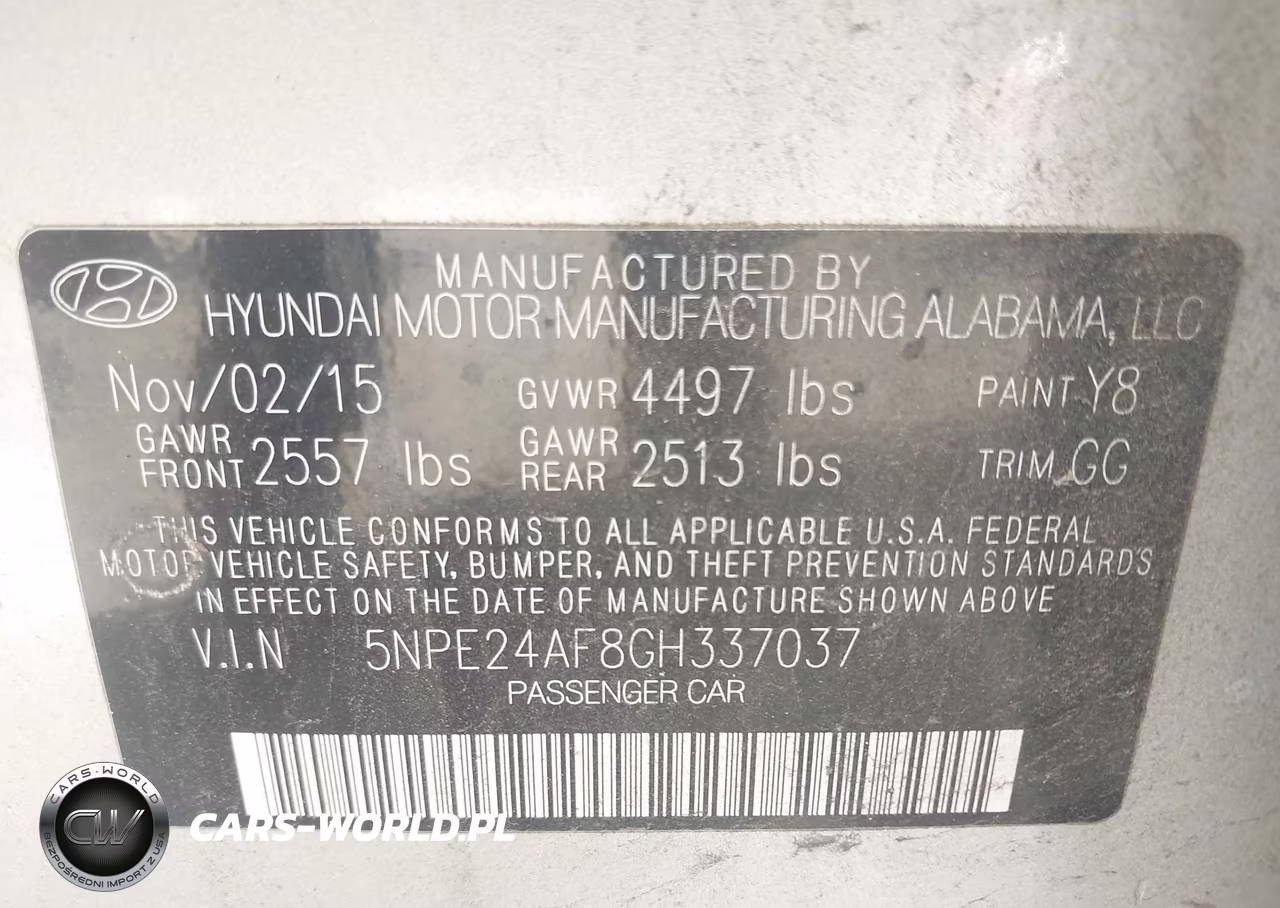 2016 Hyundai Sonata Se VIN:5NPE24AF8GH337037 - 9