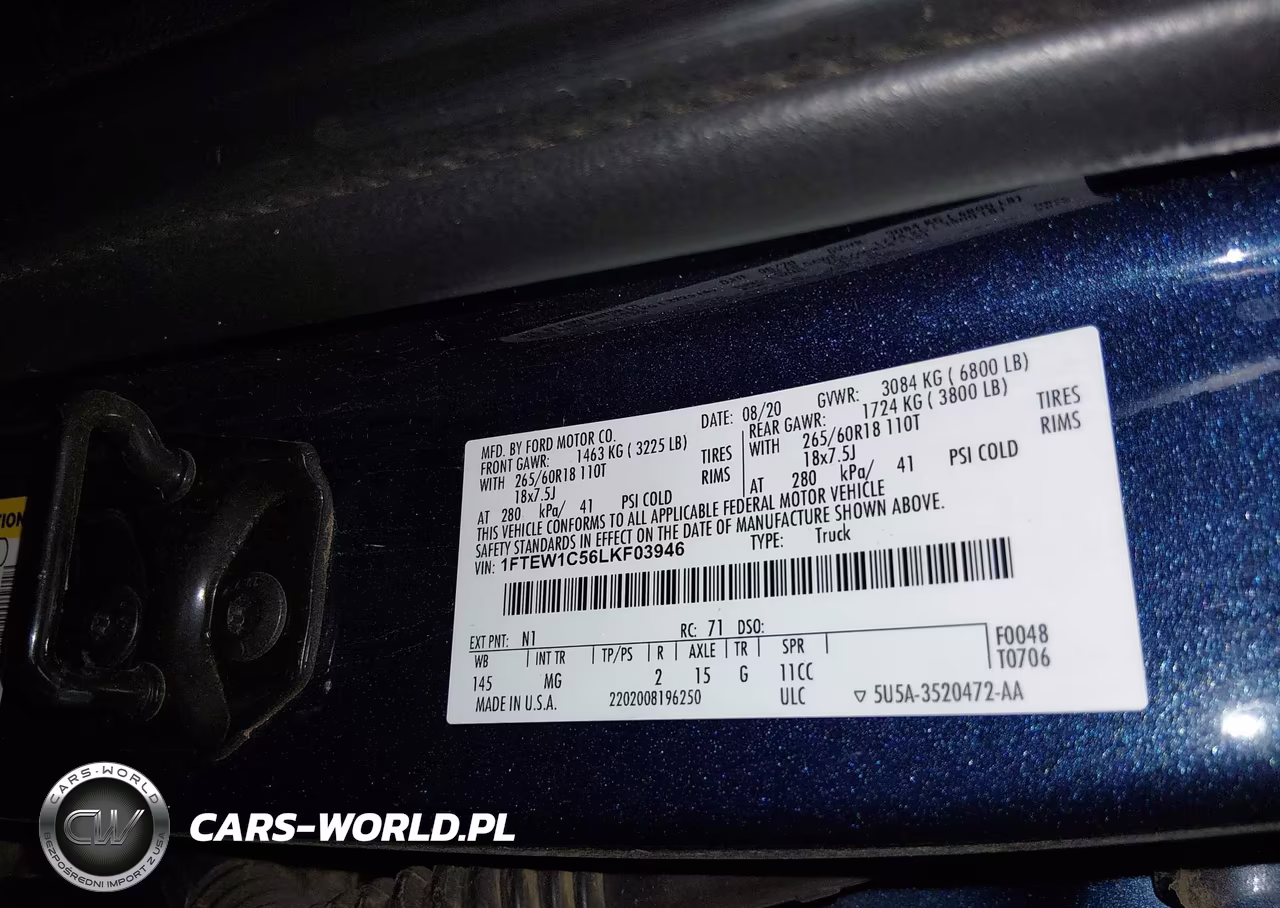 2020 Ford F-150 Xlt VIN:1FTEW1C56LKF03946 - 9