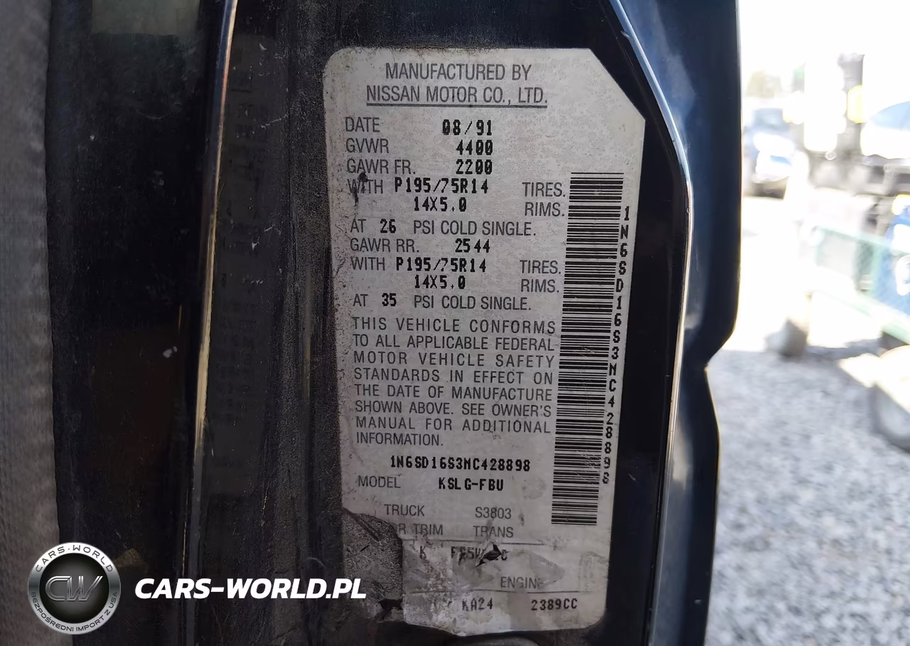 1991 Nissan Truck King Cab VIN:1N6SD16S3MC428898 - 9