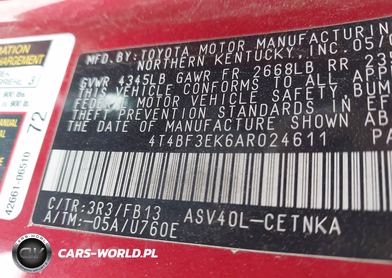 2010 Toyota Camry Le VIN:4T4BF3EK6AR024611 - 9