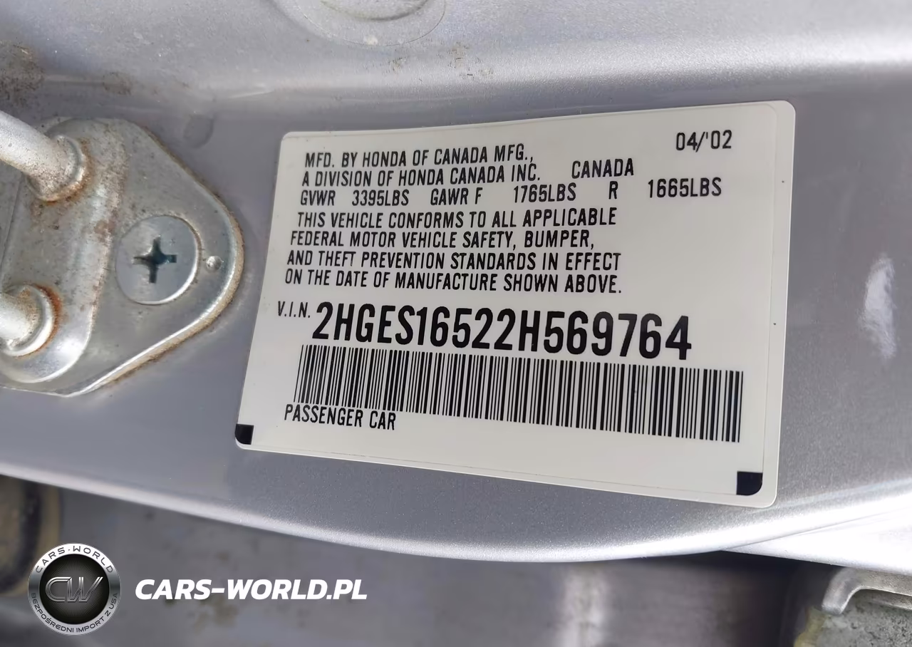 2002 Honda Civic Lx VIN:2HGES16522H569764 - 9