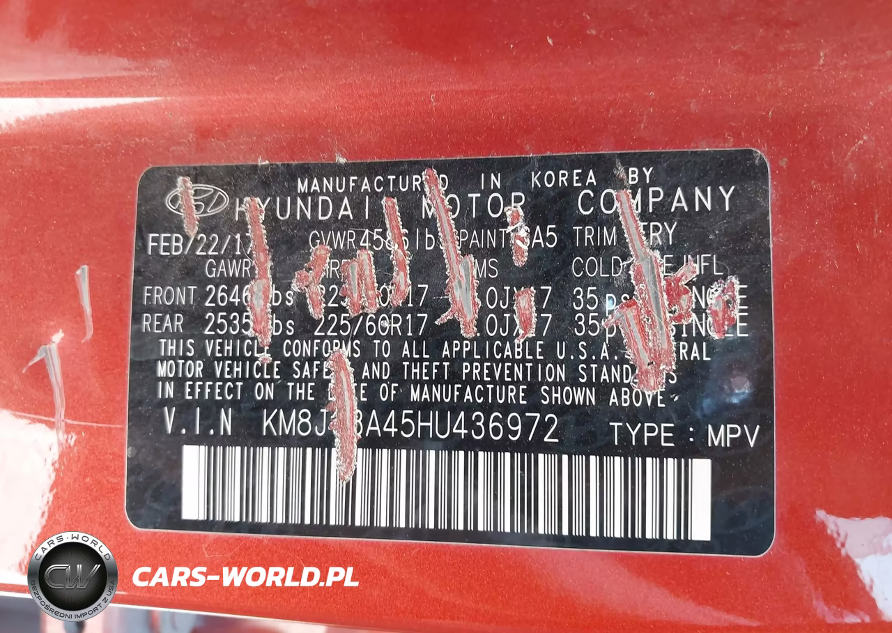 2017 Hyundai Tucson Se VIN:KM8J33A45HU436972 - 9
