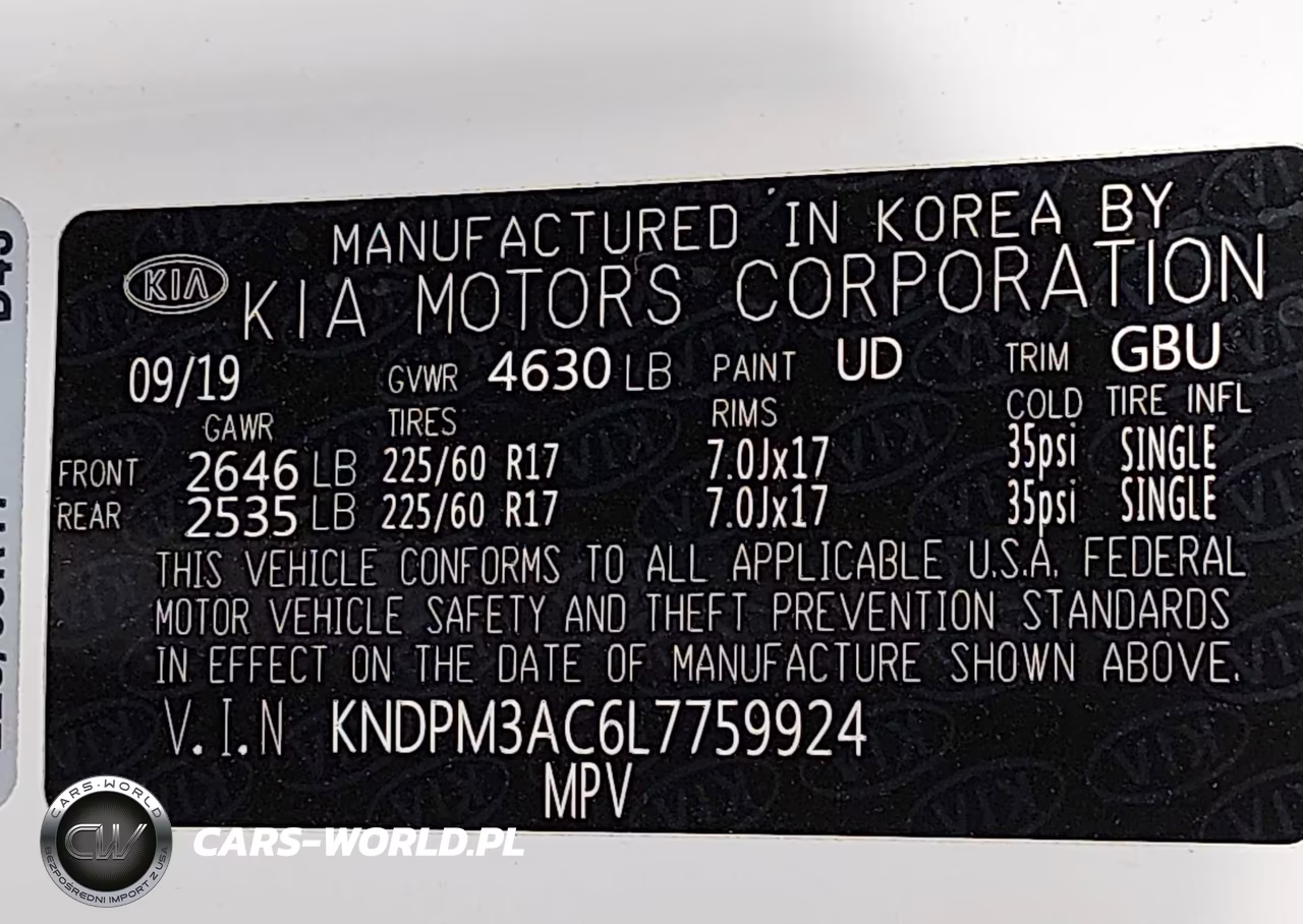 2020 Kia Sportage Lx VIN:KNDPM3AC6L7759924 - 9