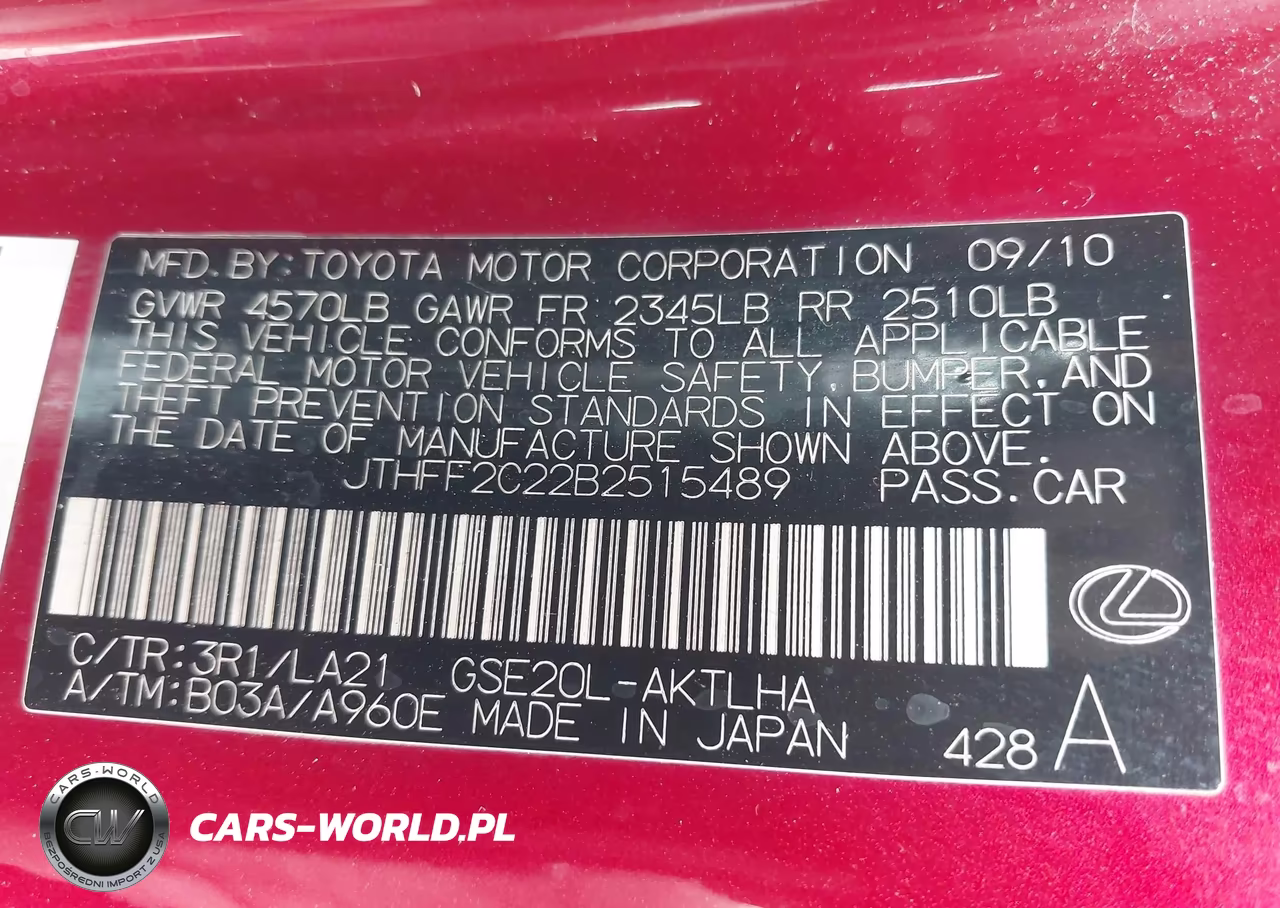 2011 Lexus Is 250C VIN:JTHFF2C22B2515489 - 9