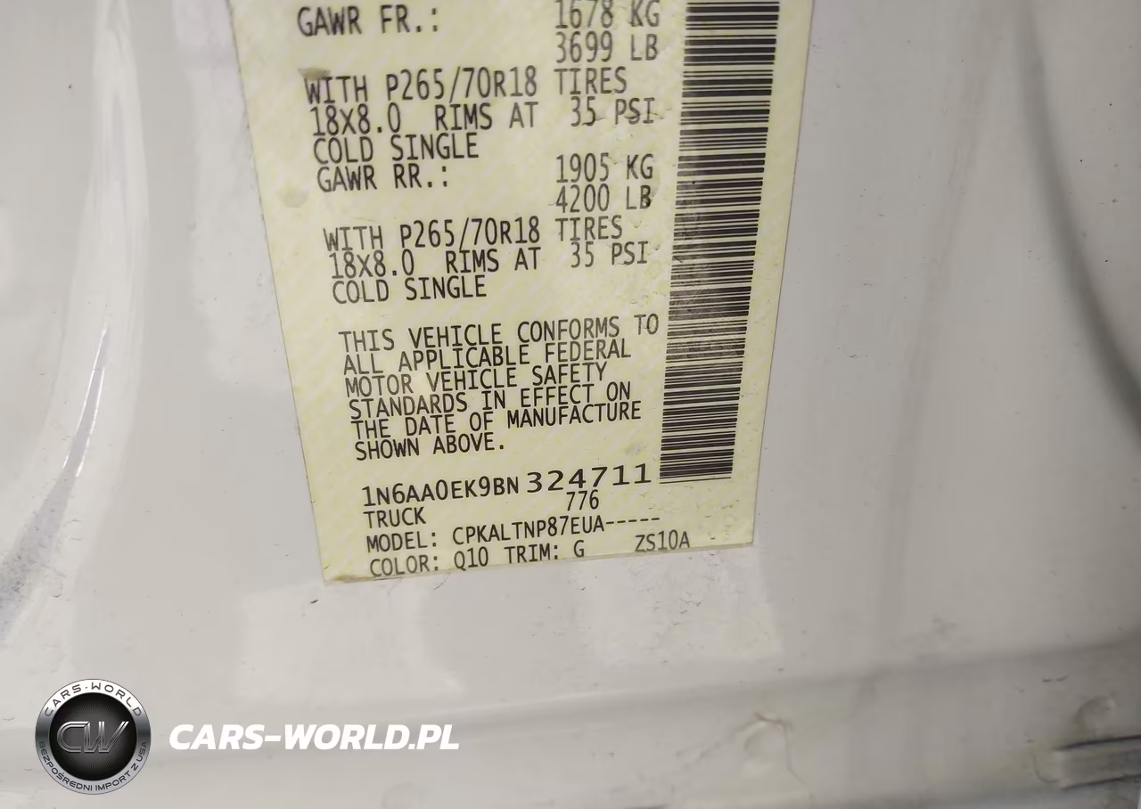 2011 Nissan Titan Sv VIN:1N6AA0EK9BN324711 - 9