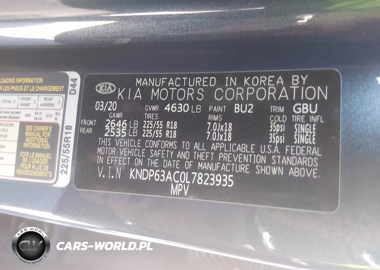 2020 Kia Sportage S VIN:KNDP63AC0L7823935 - 9
