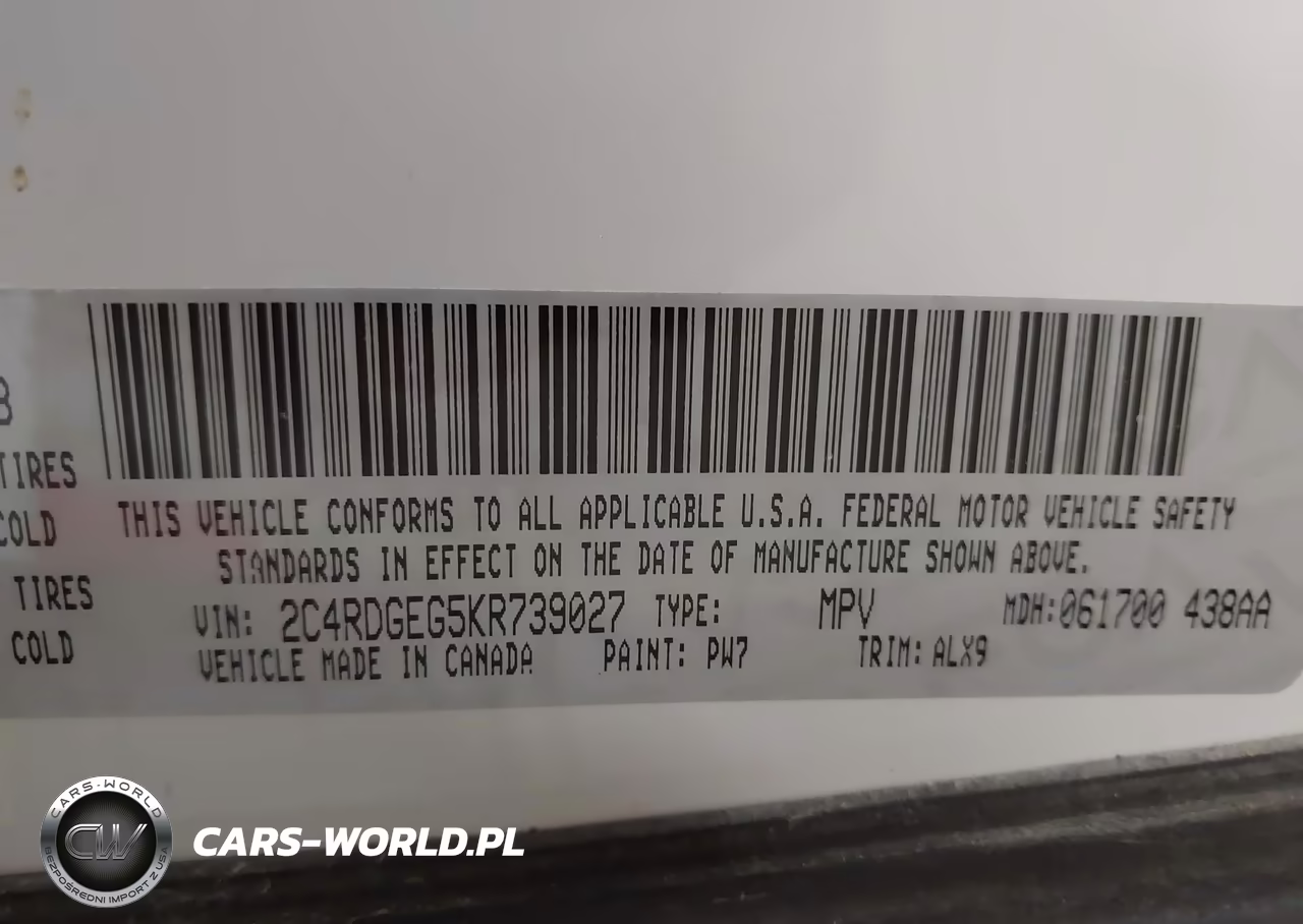2019 Dodge Grand Caravan Gt VIN:2C4RDGEG5KR739027 - 9