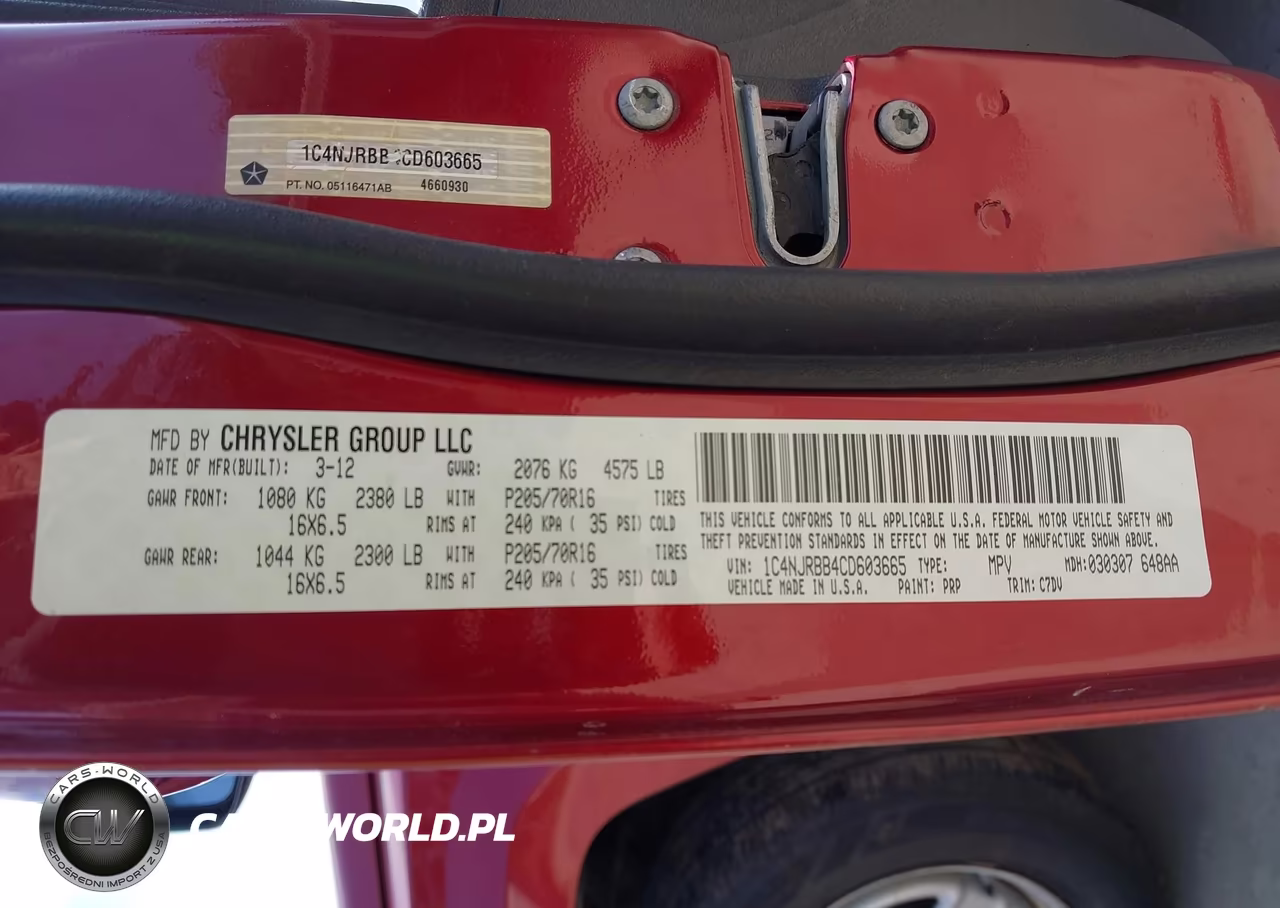 2012 Jeep Patriot Sport VIN:1C4NJRBB4CD603665 - 9