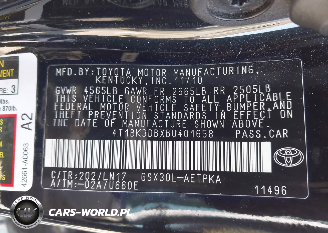 2011 Toyota Avalon Limited VIN:4T1BK3DBXBU401658 - 9