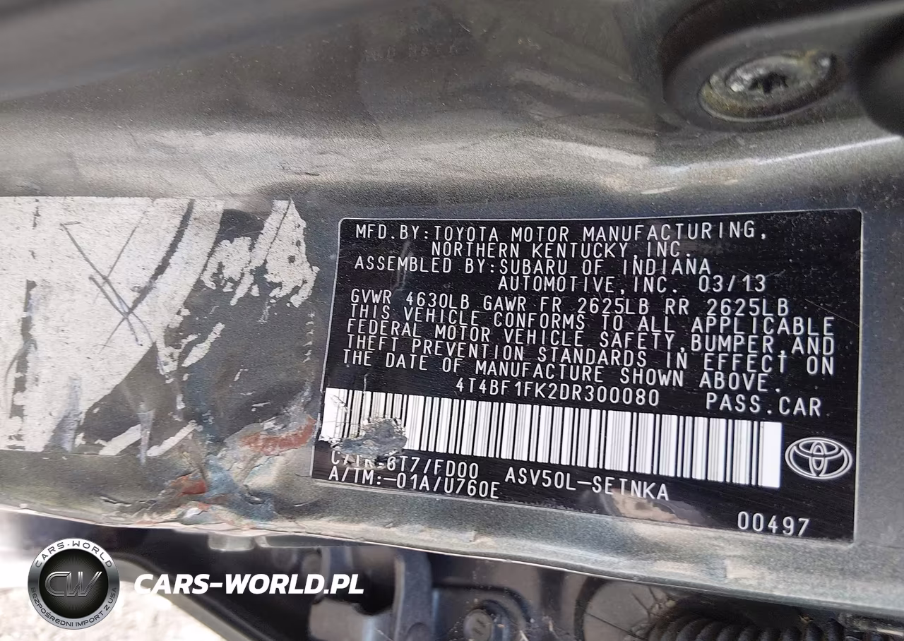 2013 Toyota Camry Le VIN:4T4BF1FK2DR300080 - 9