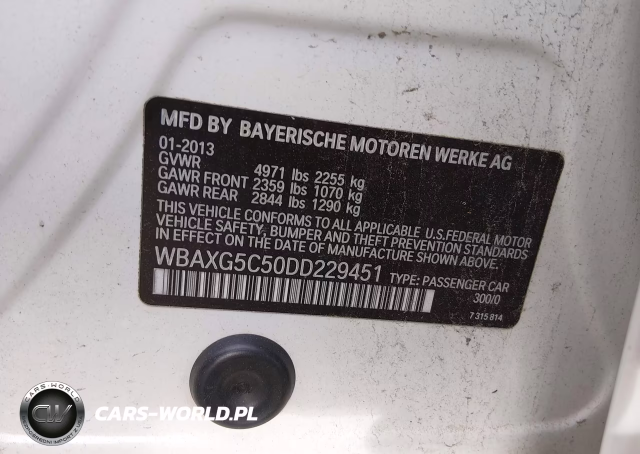2013 BMW 528I VIN:WBAXG5C50DD229451 - 9