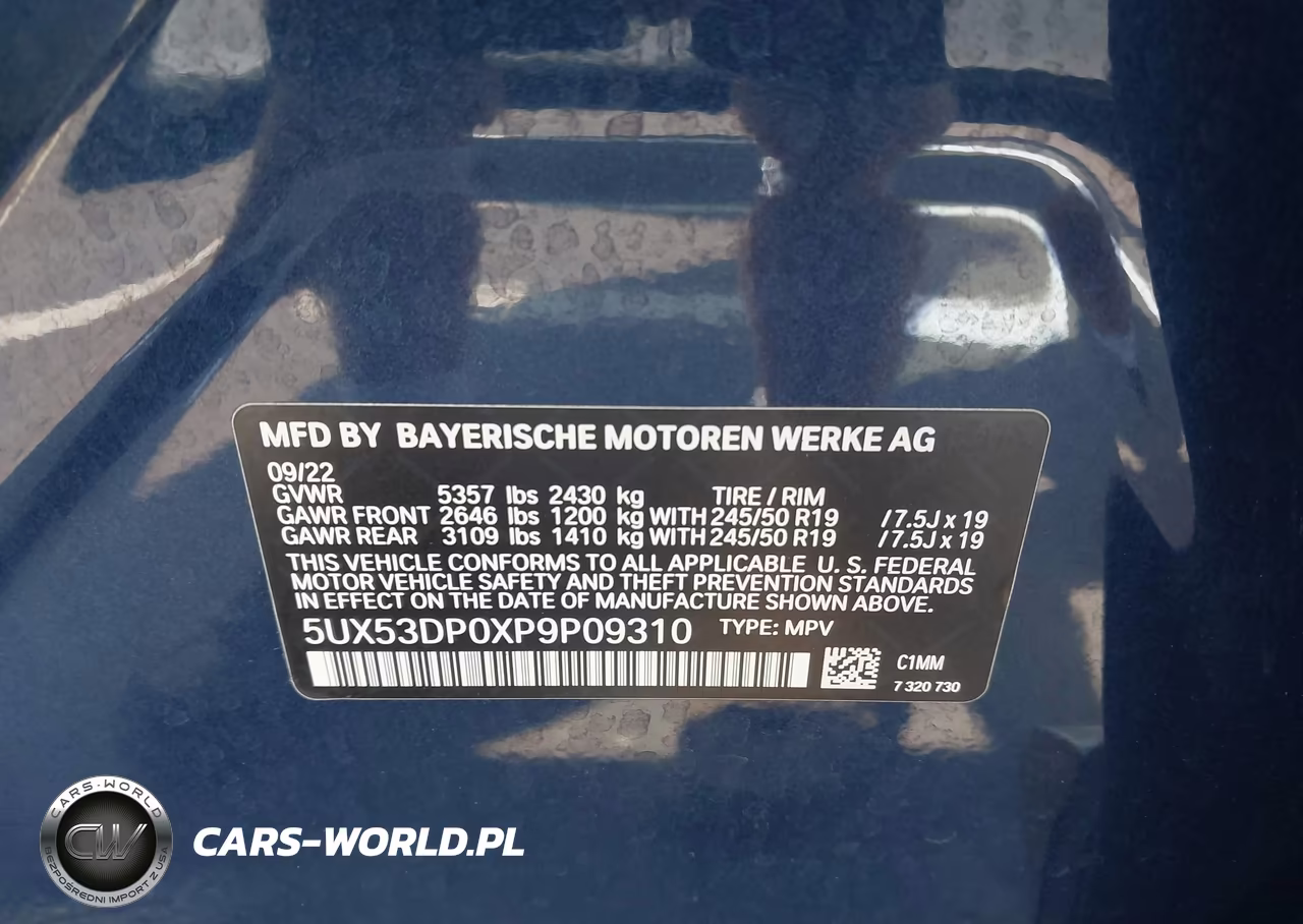 2023 BMW X3 xDrive30I VIN:5UX53DP0XP9P09310 - 9