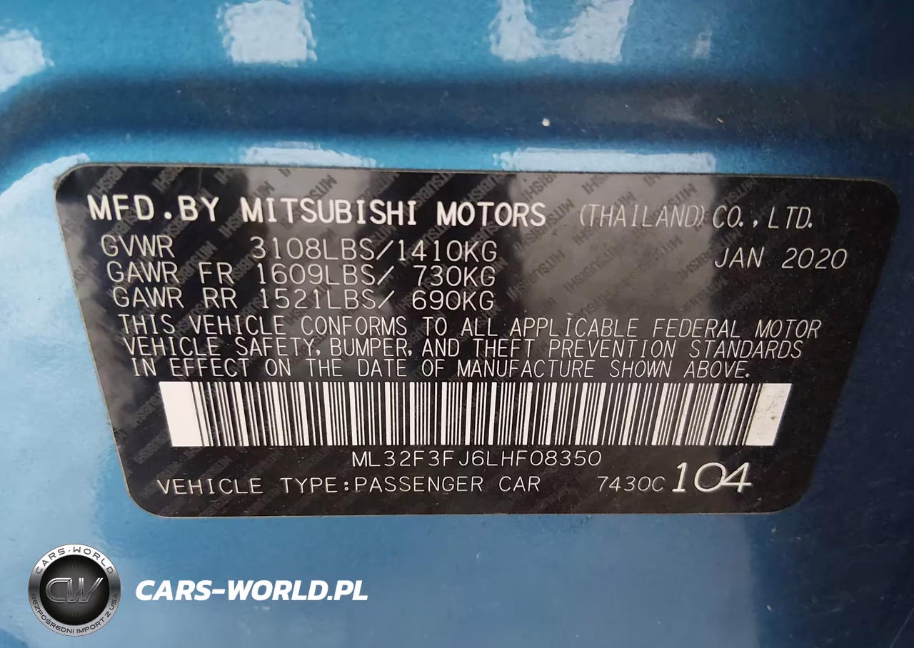 2020 Mitsubishi Mirage G4 Es VIN:ML32F3FJ6LHF08350 - 9