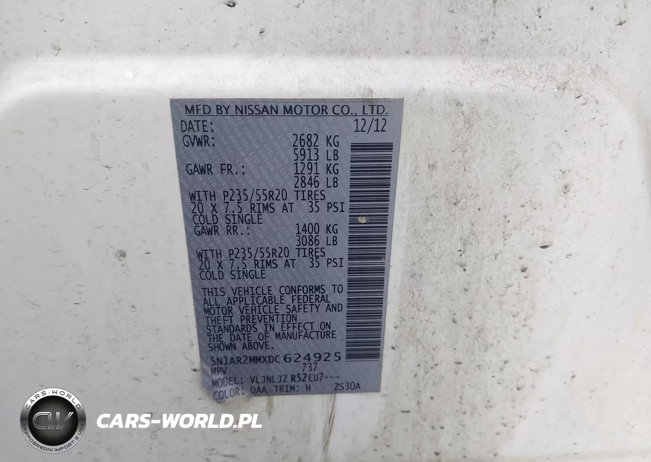 2013 Nissan Pathfinder Platinum VIN:5N1AR2MMXDC624925 - 9