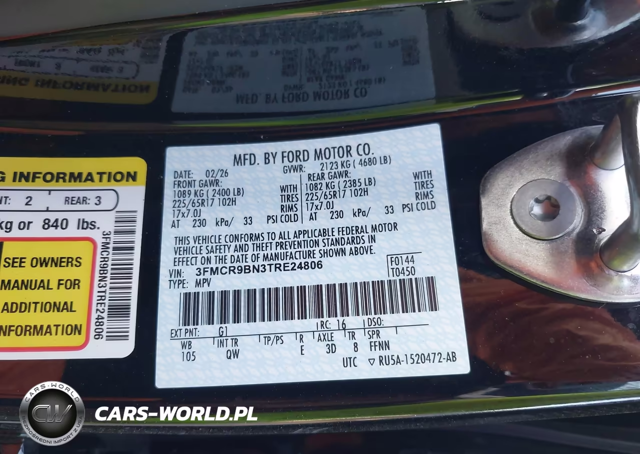 2026 Ford Bronco Sport Big Bend VIN:3FMCR9BN3TRE24806 - 9
