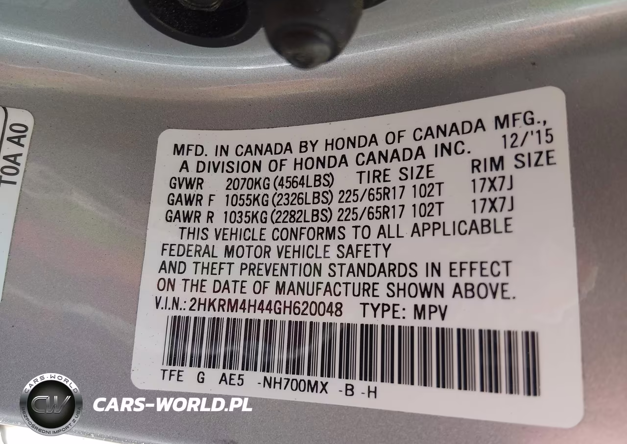 2016 Honda Cr-V Se VIN:2HKRM4H44GH620048 - 9