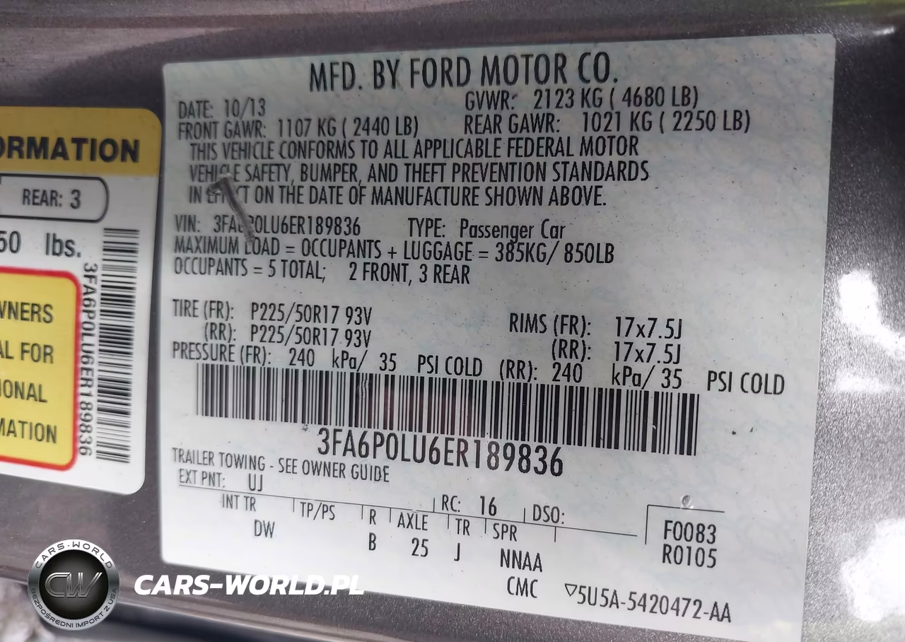 2014 Ford Fusion Hybrid Se VIN:3FA6P0LU6ER189836 - 9