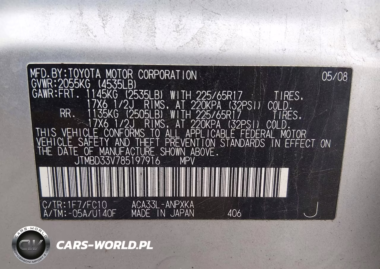2008 Toyota Rav4 VIN:JTMBD33V785197916 - 9