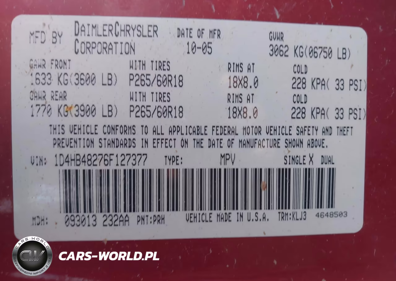 2006 Dodge Durango Slt VIN:1D4HB48276F127377 - 9