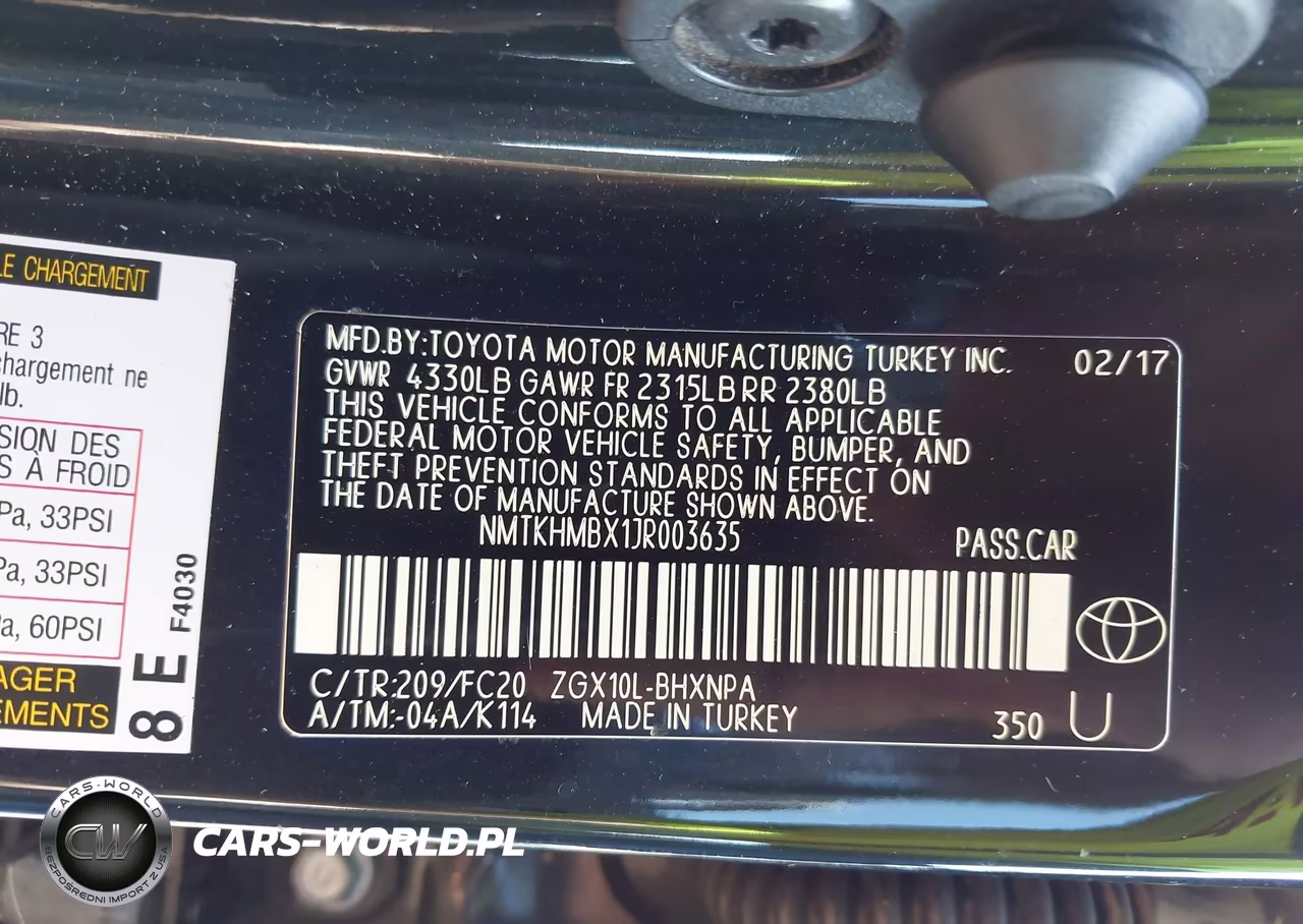 2018 Toyota C-Hr Xle VIN:NMTKHMBX1JR003635 - 9