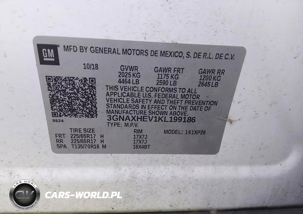 2019 Chevrolet Equinox Ls VIN:3GNAXHEV1KL199186 - 9
