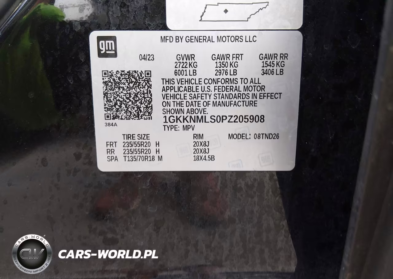 2023 GMC Acadia Fwd Slt VIN:1GKKNMLS0PZ205908 - 9