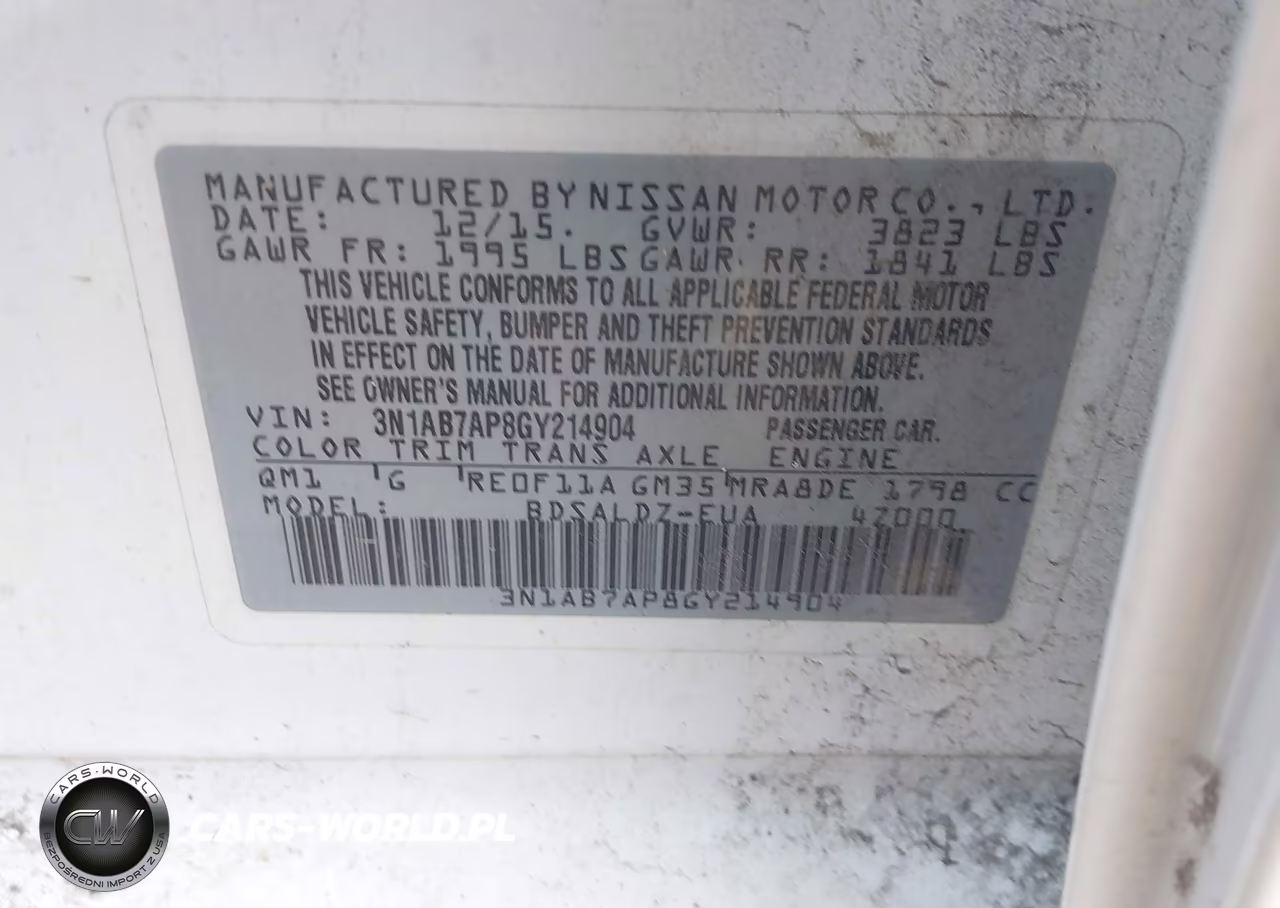 2016 Nissan Sentra Fe+ S-S-Sl-Sr-Sv VIN:3N1AB7AP8GY214904 - 9