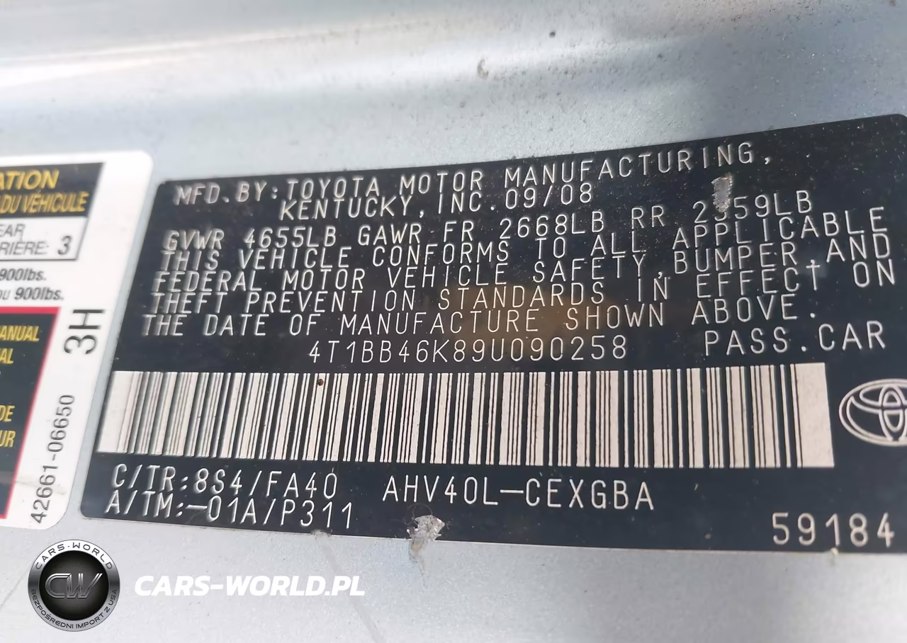 2009 Toyota Camry Hybrid VIN:4T1BB46K89U090258 - 9